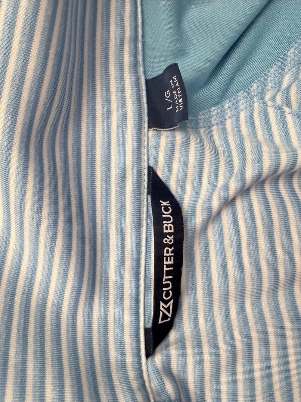 Cutter and Buck long sleeve forge tonal strip half zip over knit. Size Large - Picture 3 of 5